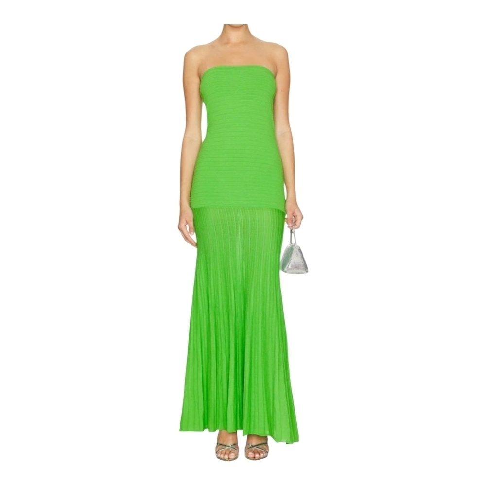 Line & Dot Arlo Tube Dress in Electric Green  New With Tags Sz Large - Picture 2 of 11